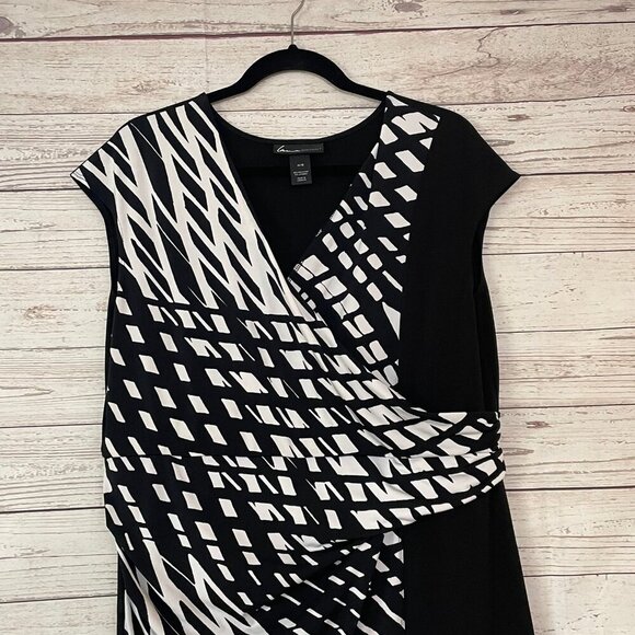 Lane Bryant Black/White Wrap Inspired Dress Size 14/16 - Picture 4 of 6